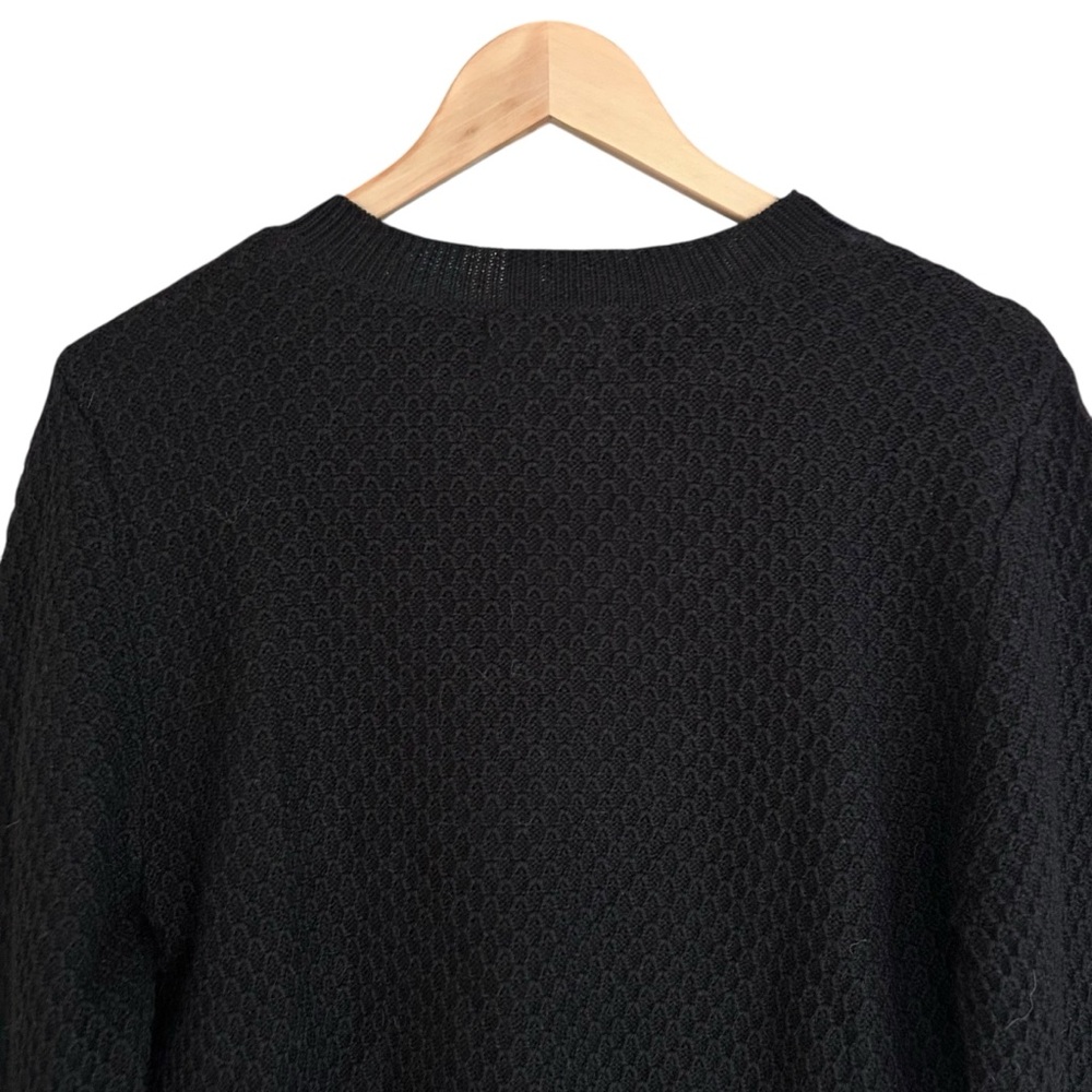 AS WE GROW Black Baby Alpaca Merino Knit Everyday Sweater NWT Sz M - Picture 9 of 9